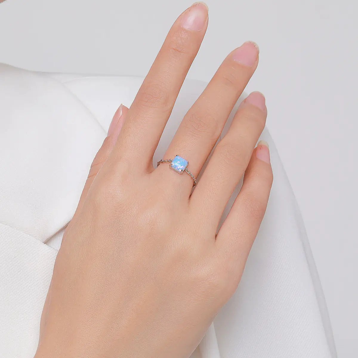 Chic Adjustable Silver Ring