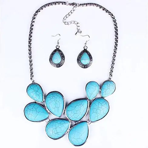 Turquoise Necklace & Earrings