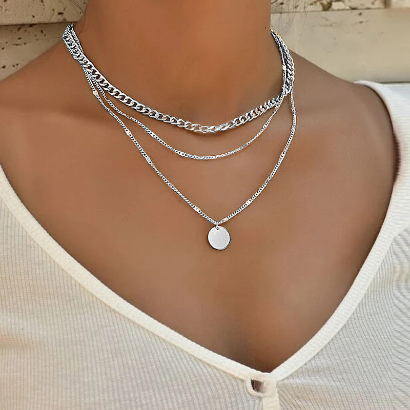 Three-Tier Chain & Pendant Necklace Set