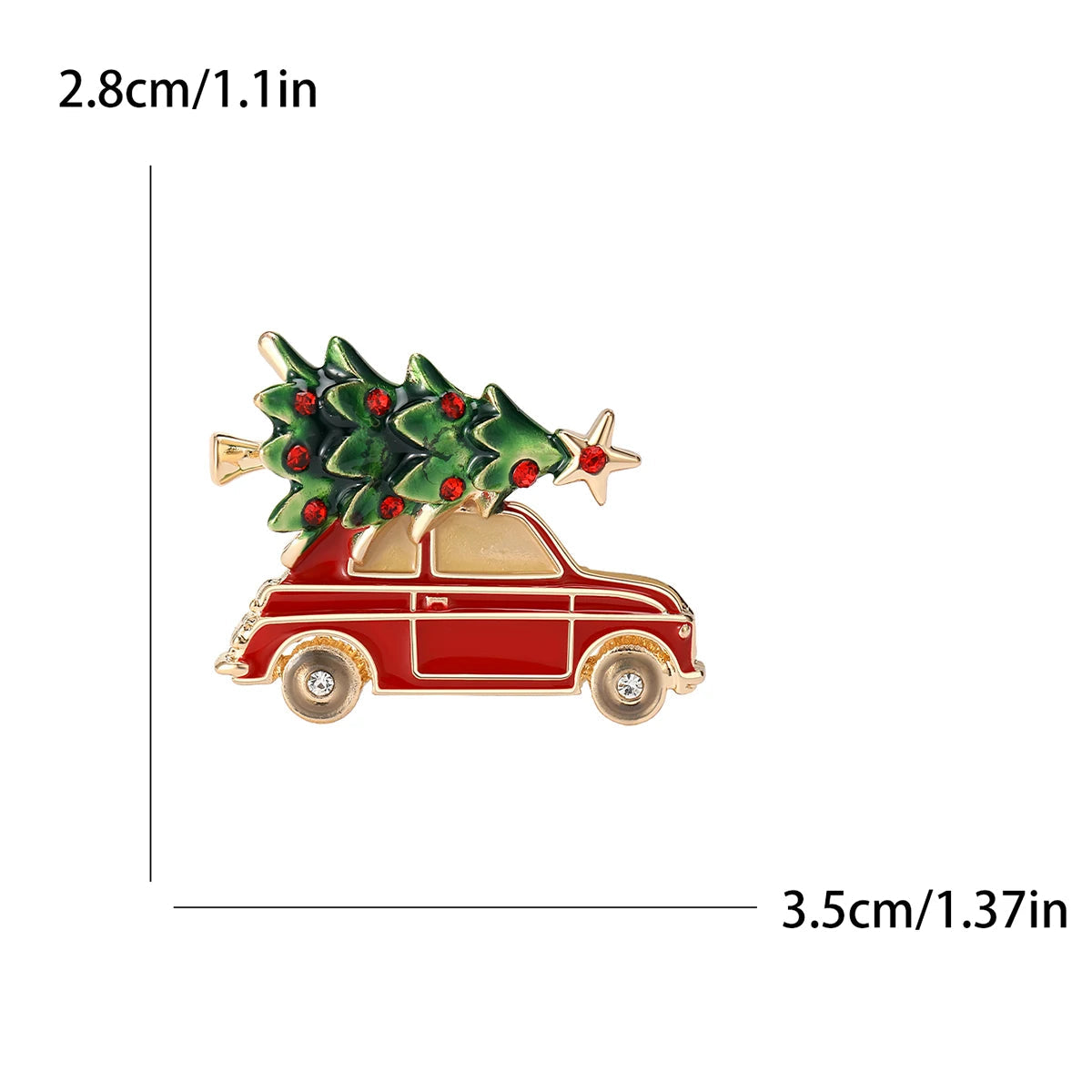 Christmas Sleigh Brooches