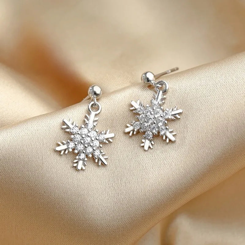 Snowflake Drop Earrings