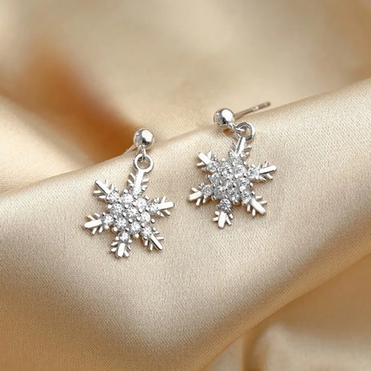 Snowflake Drop Earrings