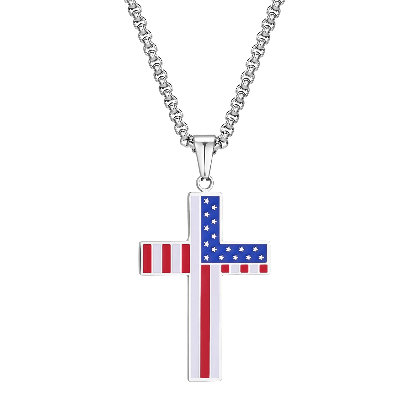 USA Cross Necklace