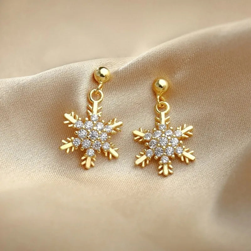 Snowflake Drop Earrings