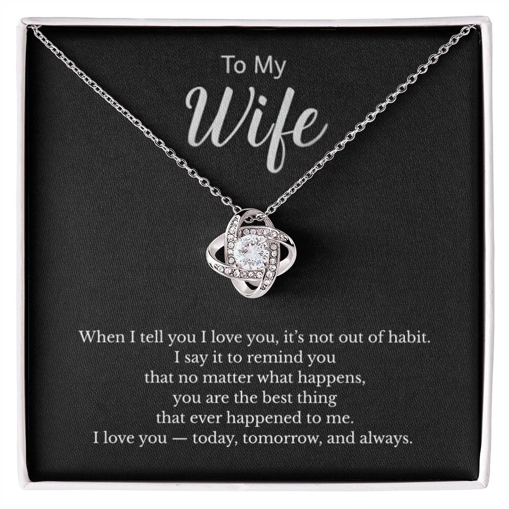 Love Knot Necklace (Yellow & White Gold Variants)